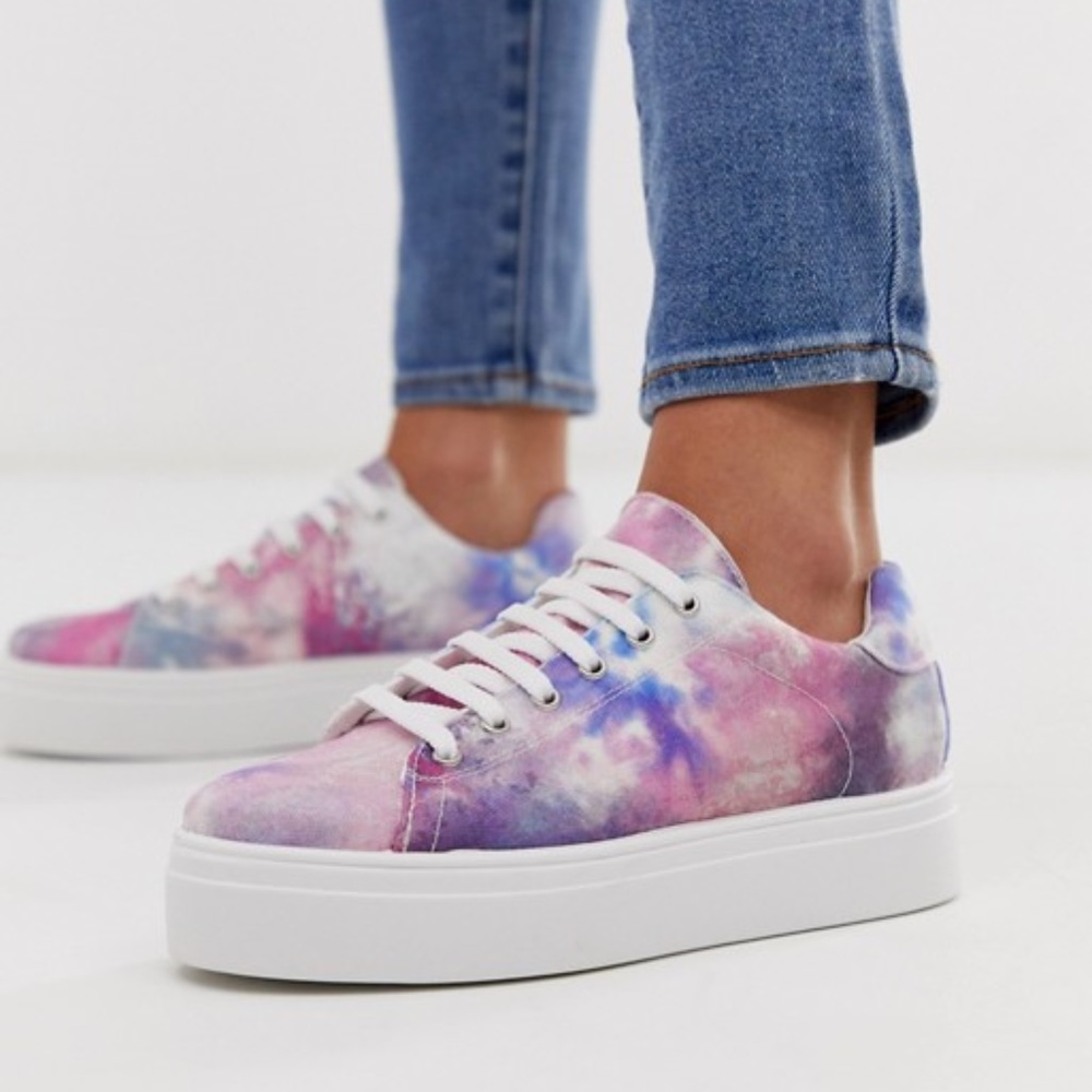 ASOS Design tie dye chunky sneakers